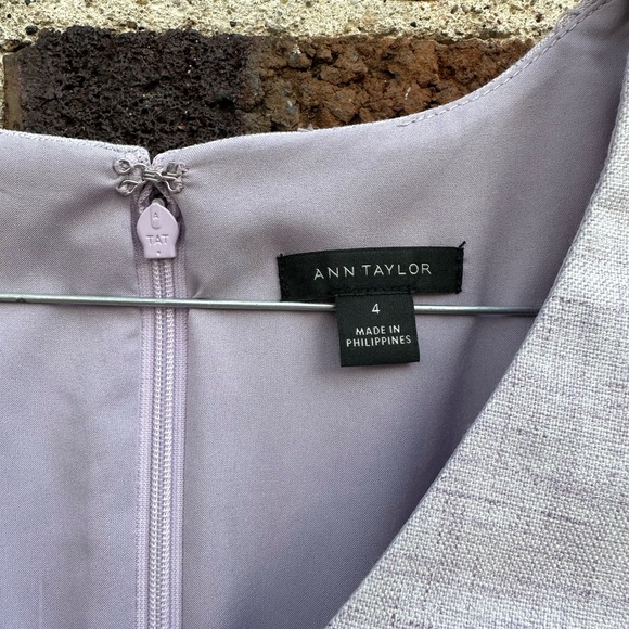 NWOT Ann Taylor Crosshatch Puff Sleeve Sheath Pencil Dress (work/professional) - Picture 6 of 9